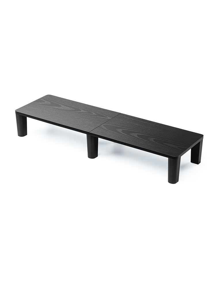 【シンプル】木製モニター台(80cm)！耐荷重40kgおすすめ机上ラック  ブラック　
