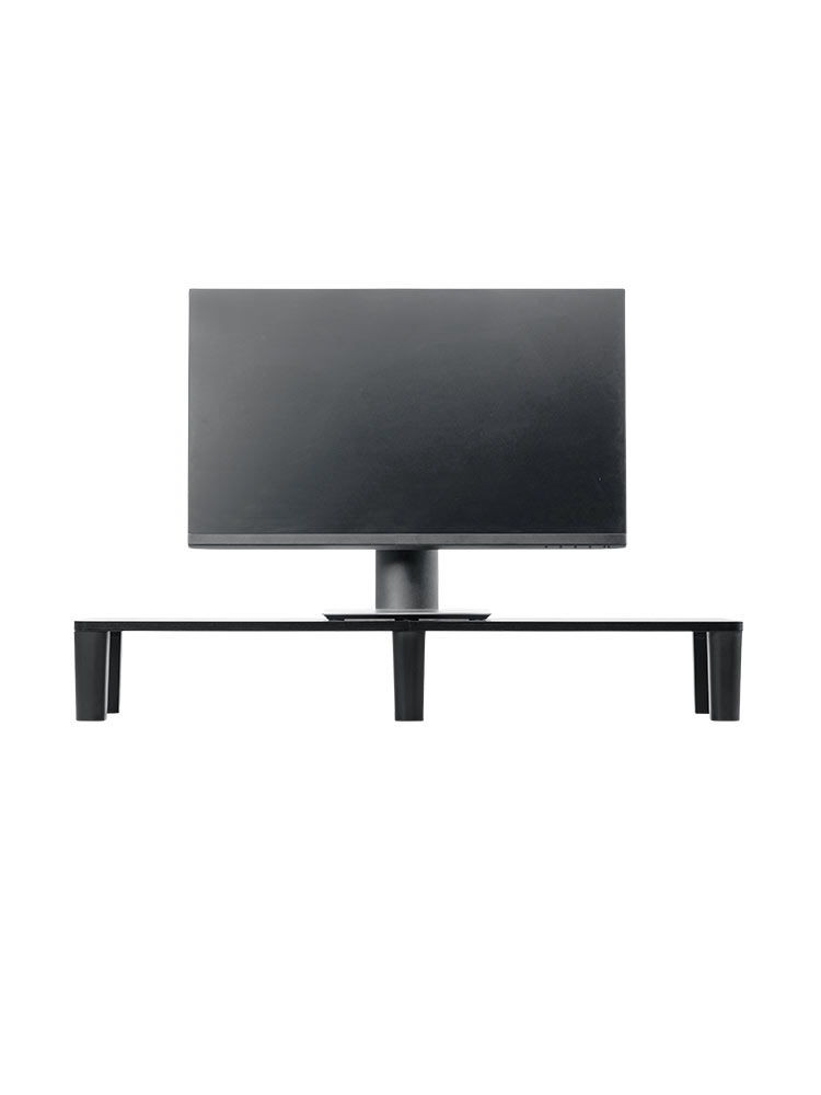 【シンプル】木製モニター台(80cm)！耐荷重40kgおすすめ机上ラック  ブラック　