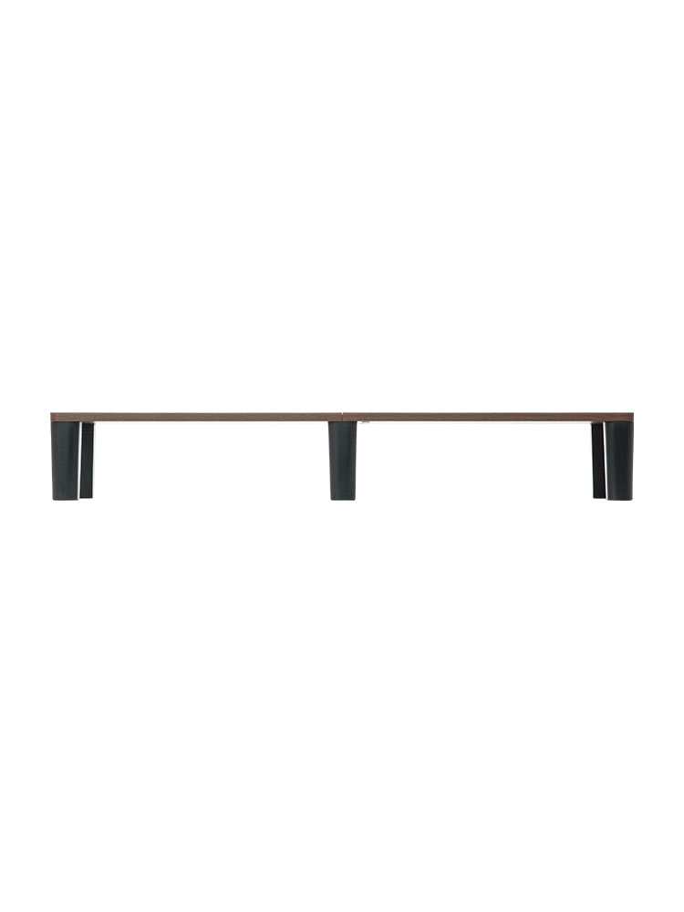 【シンプル】木製モニター台(80cm)！耐荷重40kgおすすめ机上ラック  ダークブラウン