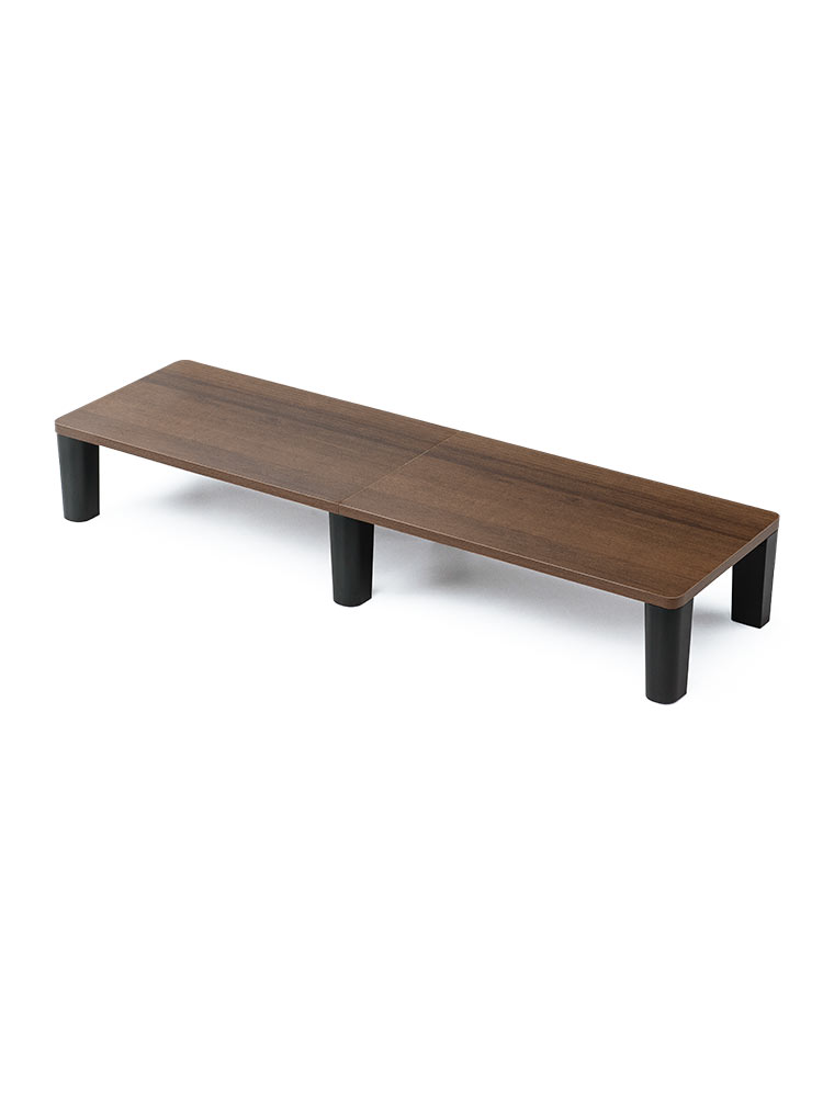 【シンプル】木製モニター台(80cm)！耐荷重40kgおすすめ机上ラック  ダークブラウン