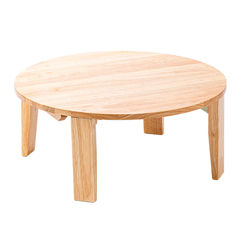 ちゃぶ台（丸・折りたたみ）｜キッズテーブルに最適・天然木60cm