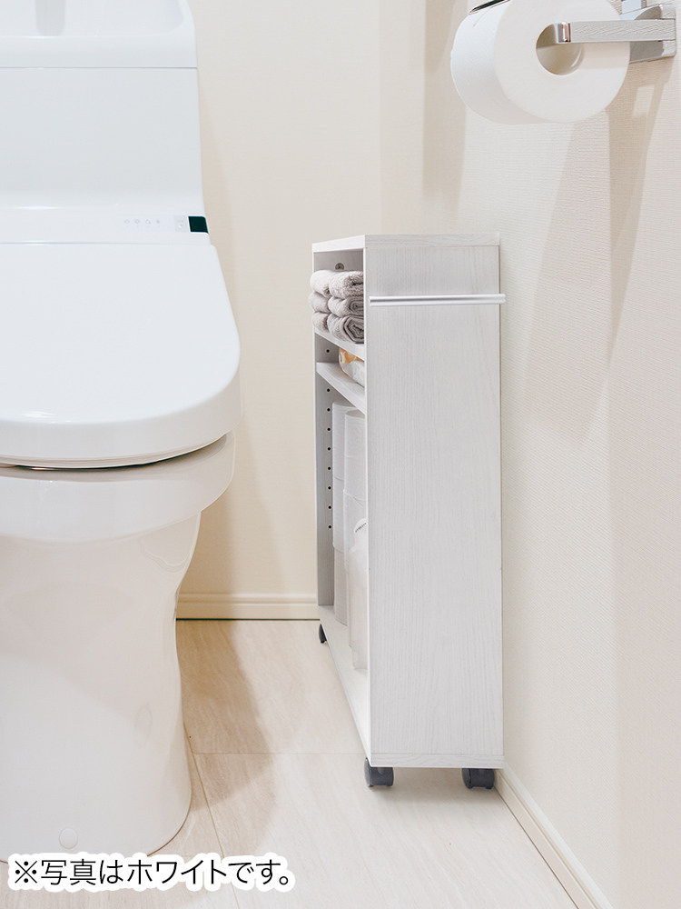 【キャスター付き】 すきま収納ラック (3段/スリムワゴン) 本棚 コミック DVD BD CD おしゃれ ブラック