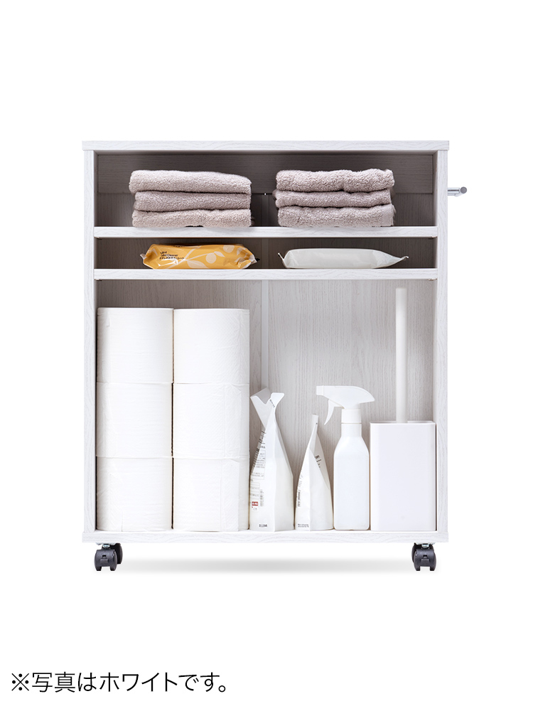 【キャスター付き】 すきま収納ラック (3段/スリムワゴン) 本棚 コミック DVD BD CD おしゃれ ブラック