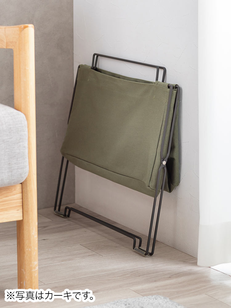 オフィス・飲食店向け 手荷物収納ボックス 折りたたみ式で場所を取らないカバン置き ブラック