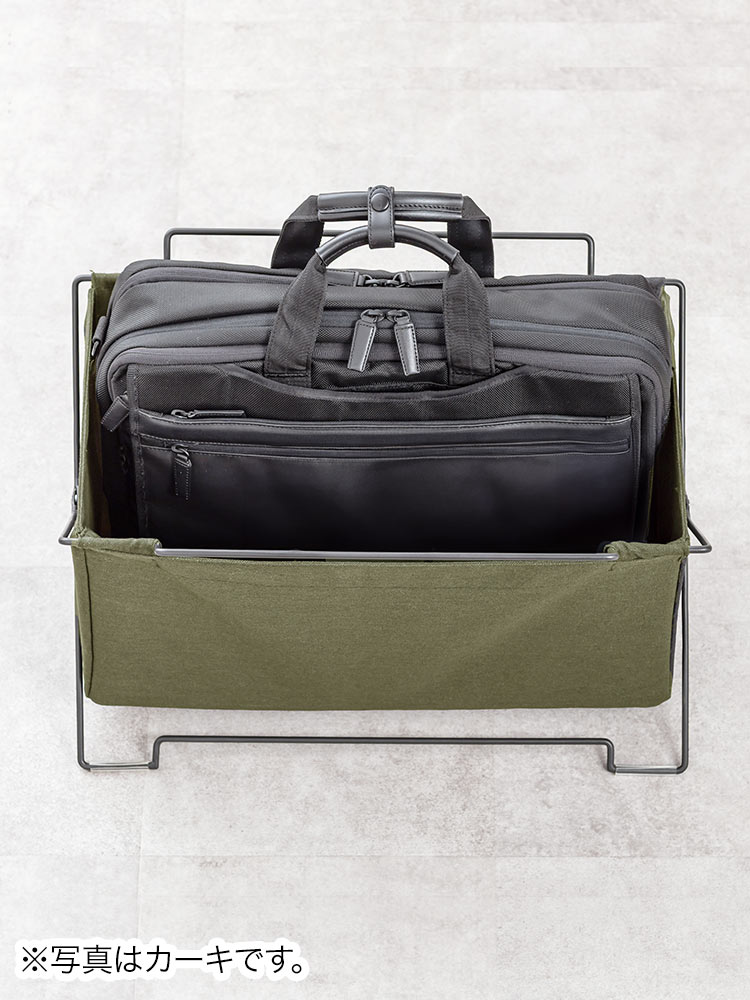 オフィス・飲食店向け 手荷物収納ボックス 折りたたみ式で場所を取らないカバン置き ブラック