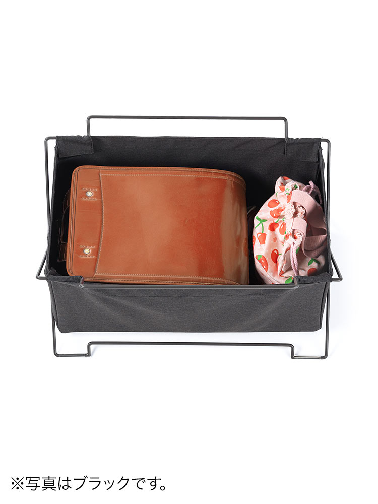 オフィス・飲食店向け 手荷物収納ボックス 折りたたみ式で場所を取らないカバン置き カーキ