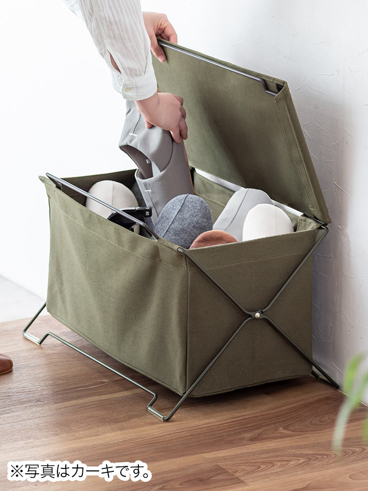 オフィス・リビングの足元をスッキリ スタッキング対応の多用途収納ケース ブラック