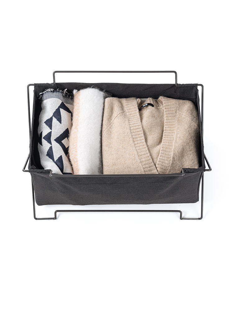 オフィス・リビングの足元をスッキリ スタッキング対応の多用途収納ケース ブラック