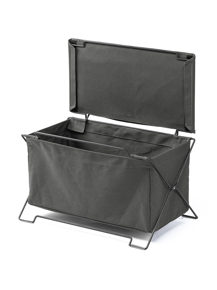 オフィス・リビングの足元をスッキリ スタッキング対応の多用途収納ケース ブラック