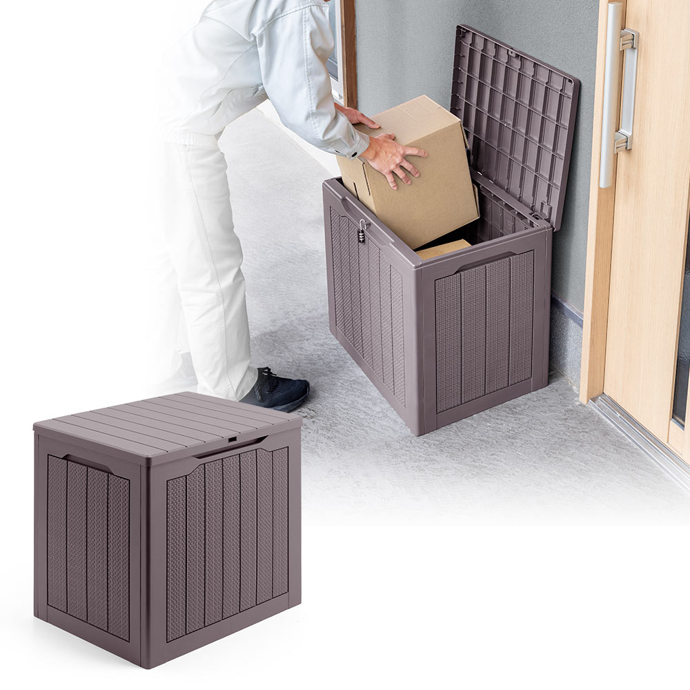 置き配ボックス 防水／南京錠がかけられる／戸建て 玄関／簡易屋外収納
