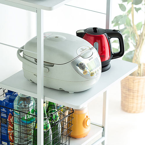 キッチンラック・ロータイプ(レンジラック・キャスター付き・移動)