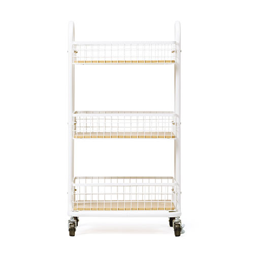 キッチンワゴン（キッチンラック・収納・カート・キャスター付き・3段