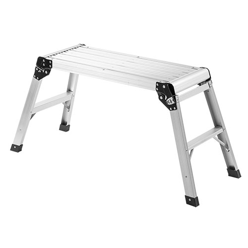 脚立 足場台 作業台【年始セール!!】 足場台（折りたたみ・アルミ・ワイド・幅広・滑り止め・脚立・洗車