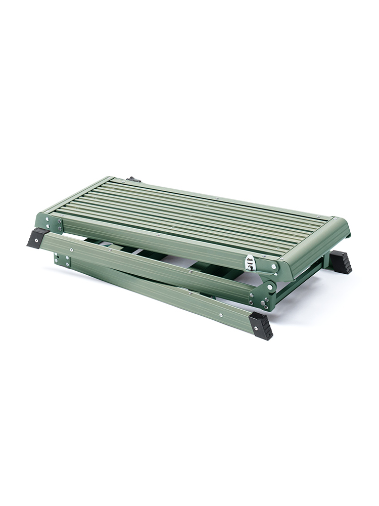 【足場台】洗車に便利軽量折りたたみ高さ70cm耐荷重150kgアルミ カーキ