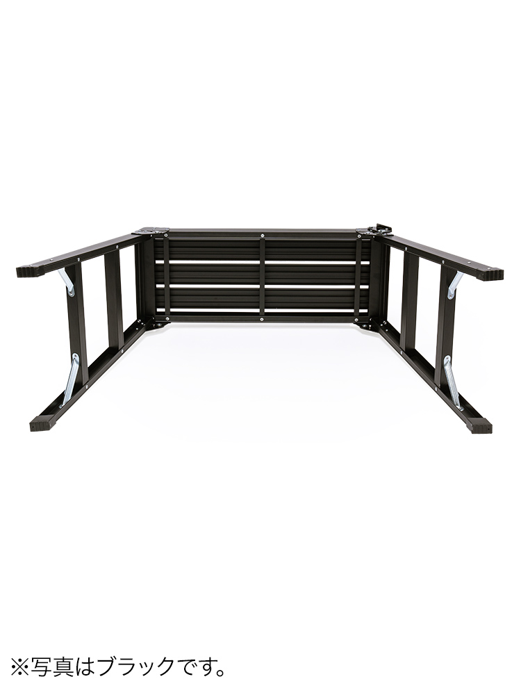 【足場台】洗車に便利軽量折りたたみ高さ70cm耐荷重150kgアルミ ベージュ