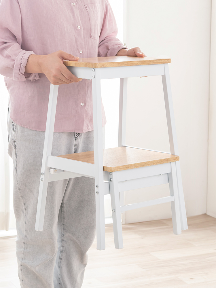 踏み台・2段ステップ台 | 引き出し式・耐荷重100kg・ディスプレイ台やスツールとしても使えます