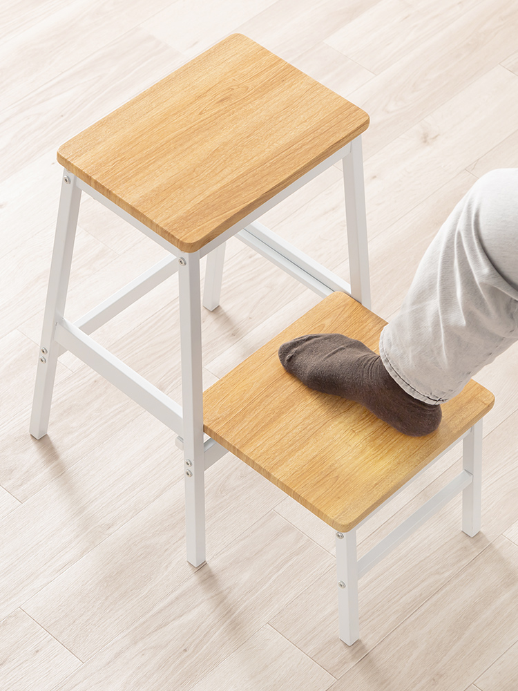 踏み台・2段ステップ台 | 引き出し式・耐荷重100kg・ディスプレイ台やスツールとしても使えます