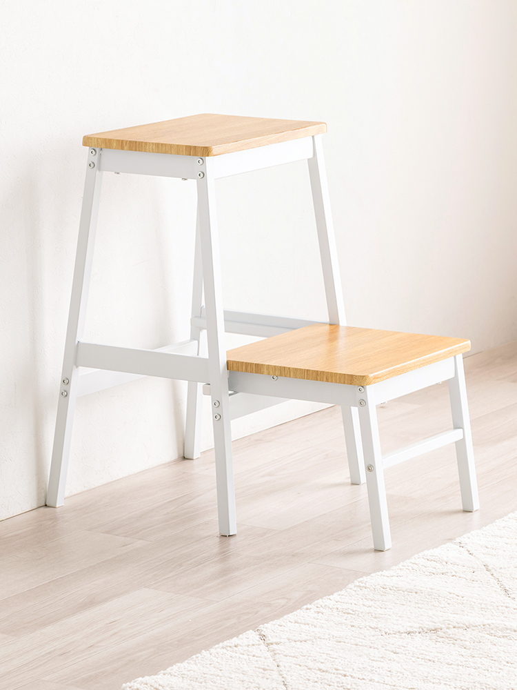 踏み台・2段ステップ台 | 引き出し式・耐荷重100kg・ディスプレイ台やスツールとしても使えます