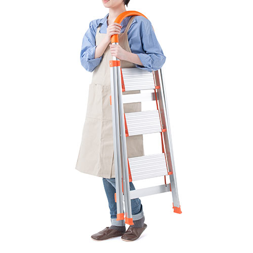 脚立(3段・折りたたみ・アルミ・軽い・踏み台・滑り止め・持ち手付き・手すり付き・家庭用・おしゃれ)