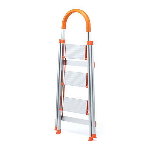 脚立(3段・折りたたみ・アルミ・軽い・踏み台・滑り止め・持ち手付き・手すり付き・家庭用・おしゃれ)