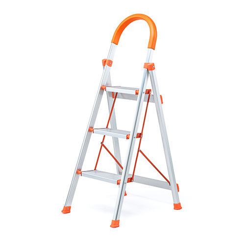 脚立(3段・折りたたみ・アルミ・軽い・踏み台・滑り止め・持ち手付き・手すり付き・家庭用・おしゃれ)
