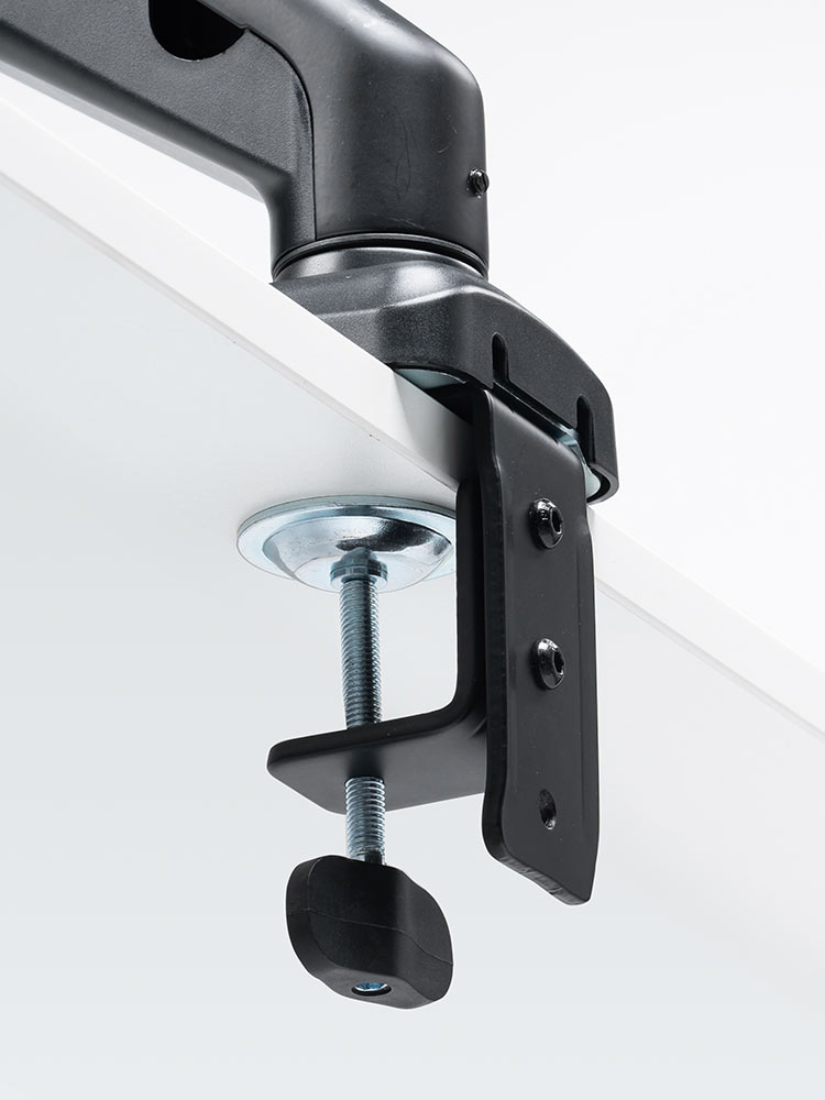 モニターアーム｜32インチ・メカ式・省スペーススリムクランプ・上下/左右/回転