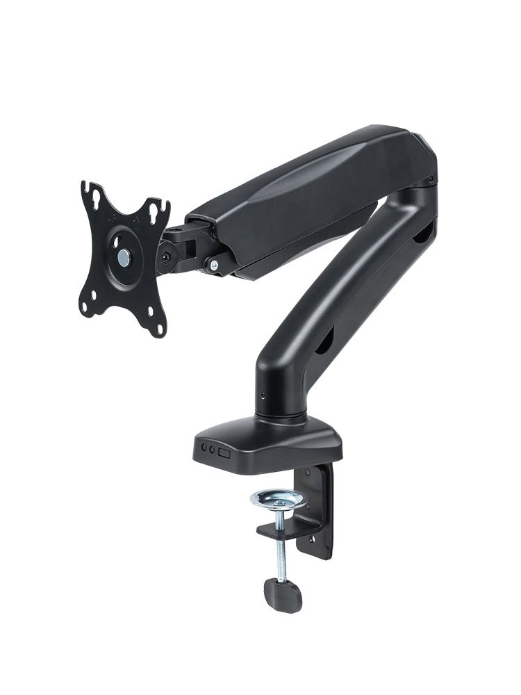 モニターアーム｜32インチ・メカ式・省スペーススリムクランプ・上下/左右/回転