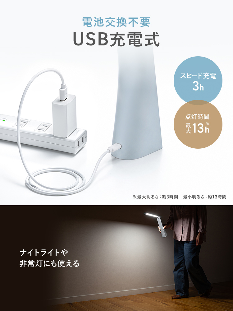 おしゃれでコンパクト！持ち運び可能なコードレスLEDデスクライト