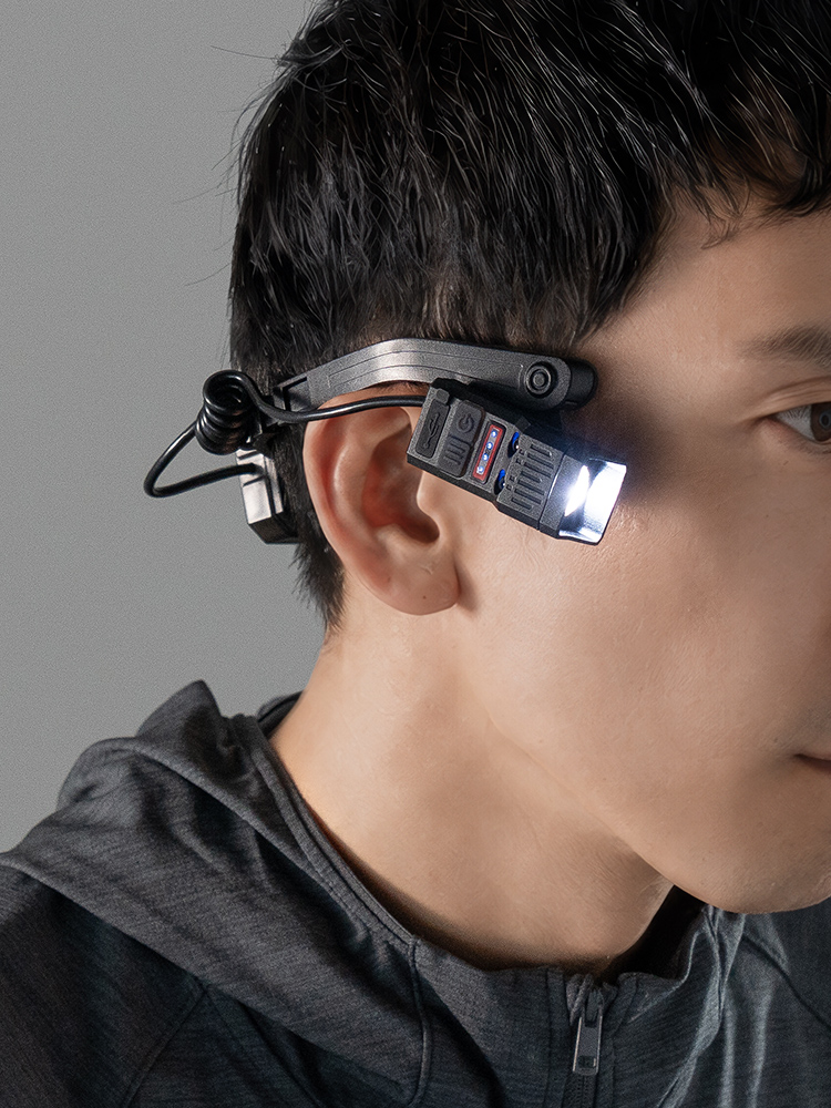 【便利】手かざしで簡単操作!耳・首掛け対応の充電式LEDヘッドライト