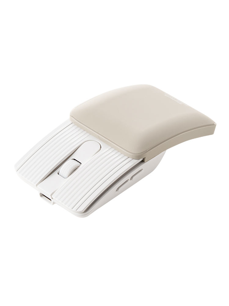 【Bluetoothマウス】充電式小型スマホ対応 静音 ベージュ