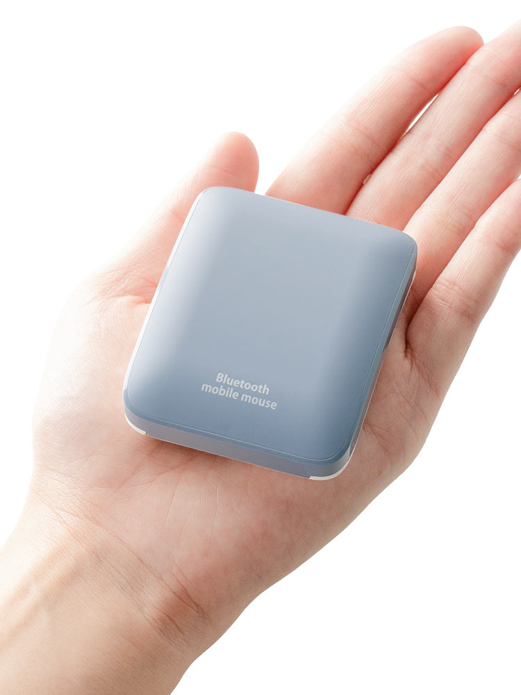 【Bluetoothマウス】充電式小型スマホ対応 静音 ブルー