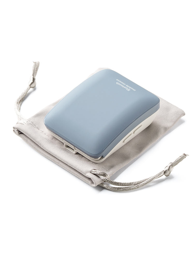 【Bluetoothマウス】充電式小型スマホ対応 静音 ブルー