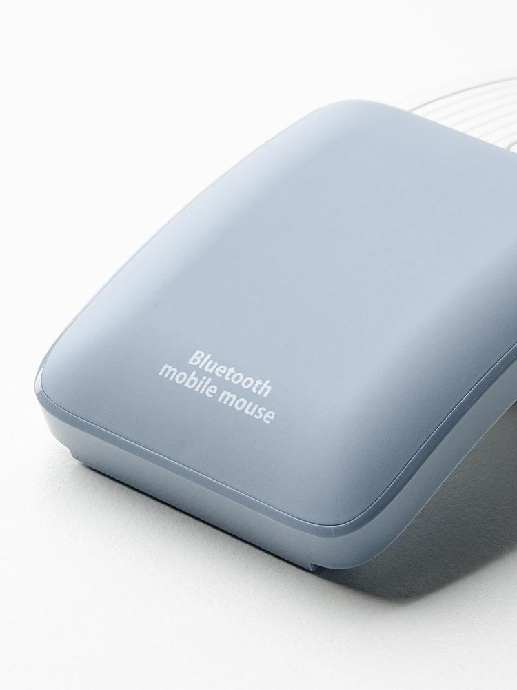 【Bluetoothマウス】充電式小型スマホ対応 静音 ブルー