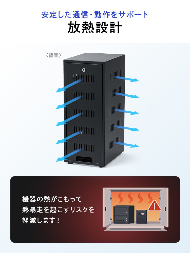 小型ネットワーク機器収納ボックス | 配線整理・放熱・鍵付きで盗難防止に最適