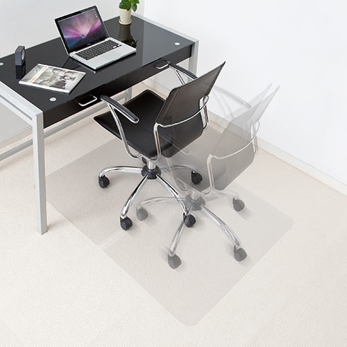 チェアマット（ポリカーボネート製・半透明・大型タイプ・2分割）