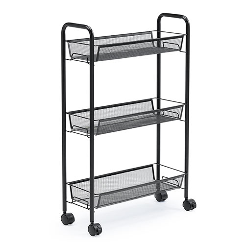 キッチンワゴン（3段・スリム・キャスター付き・移動式・組立簡単