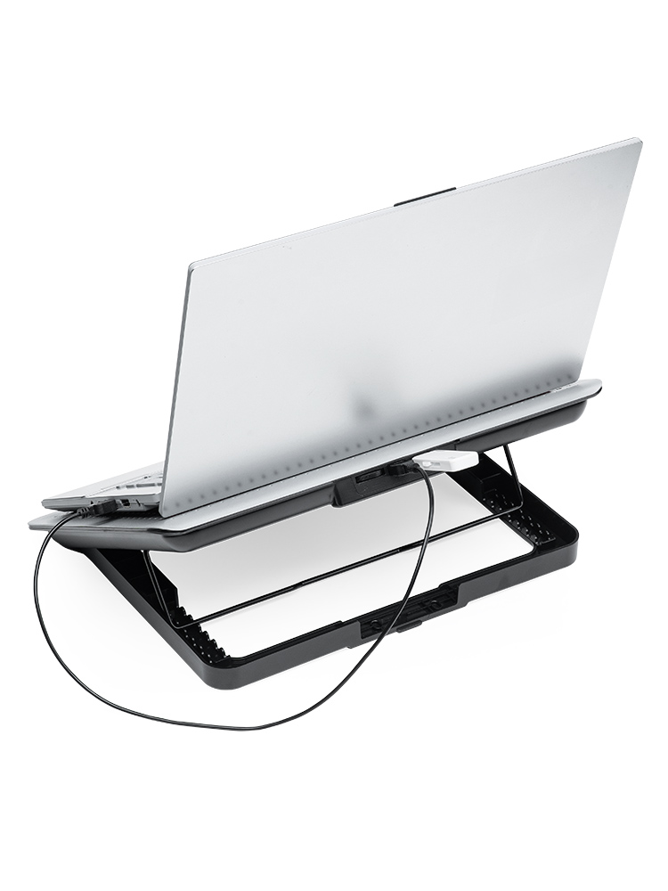 おすすめノートパソコンクーラー！6つのファンとアルミボディで冷却効果抜群のPCスタンド