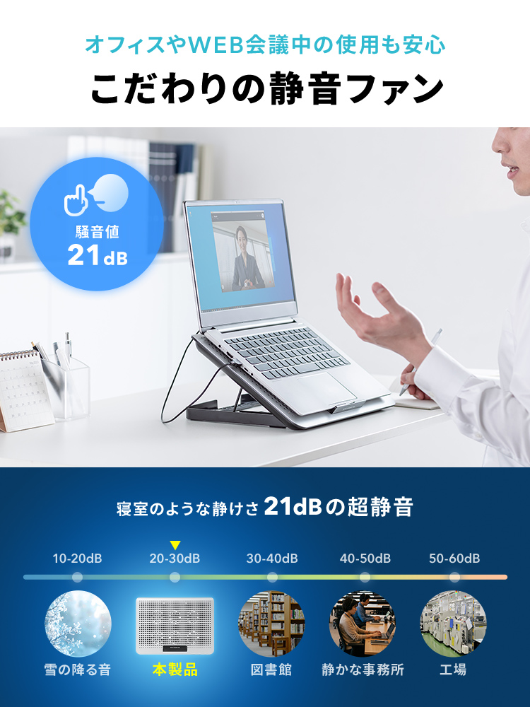 おすすめノートパソコンクーラー！6つのファンとアルミボディで冷却効果抜群のPCスタンド