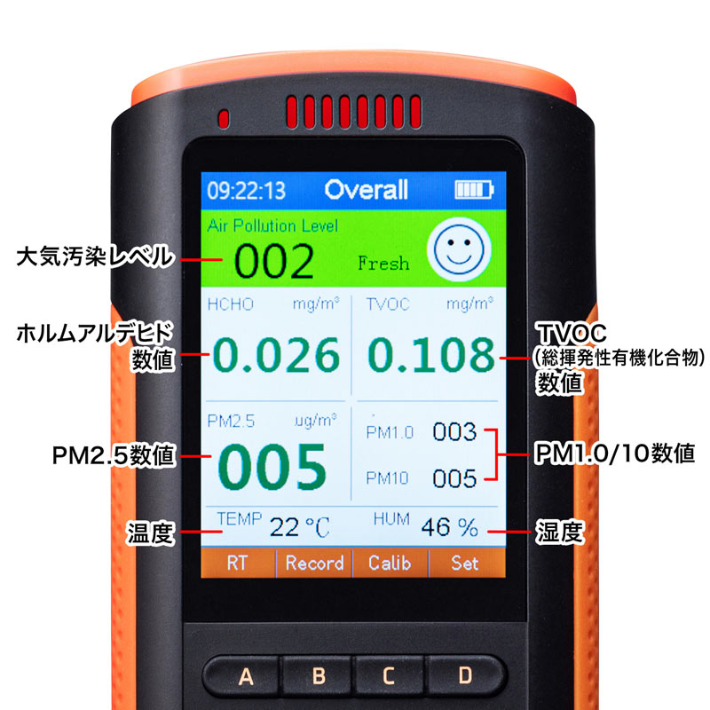 PM2.5測定器(バッテリー内蔵・花粉・黄砂・アレルギー・おすすめ)