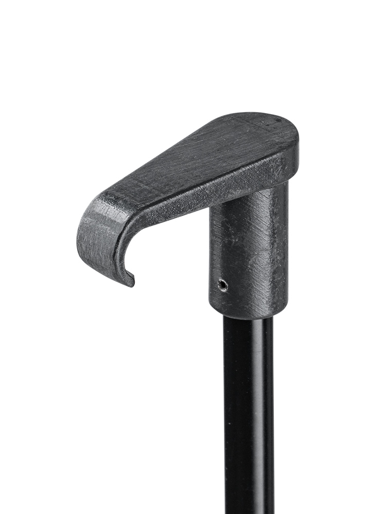 吊り下げ式スクリーンを引き下げやすくする軽量アルミ製フック棒、80cmでロールスクリーンにも使える