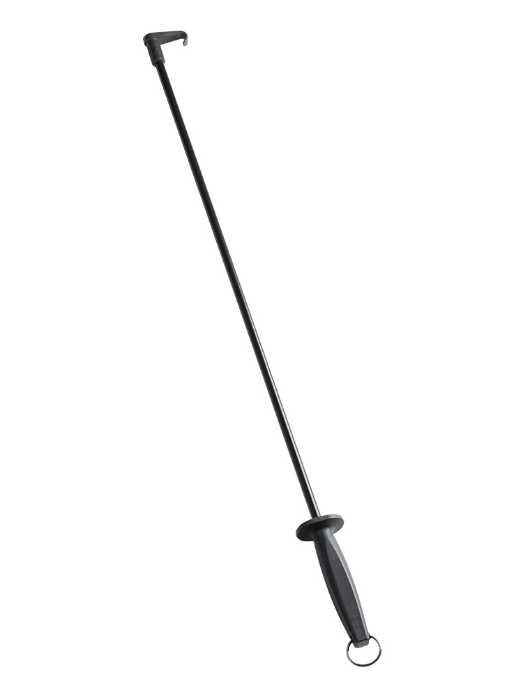 吊り下げ式スクリーンを引き下げやすくする軽量アルミ製フック棒、80cmでロールスクリーンにも使える