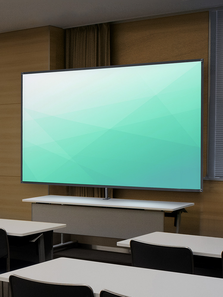 机固定クランプ式90インチプロジェクタースクリーン | 持ち運び