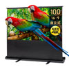 プロジェクタースクリーン 100インチ 自立式 床置き 16:9 4K EEX-PSY8-100HDK
