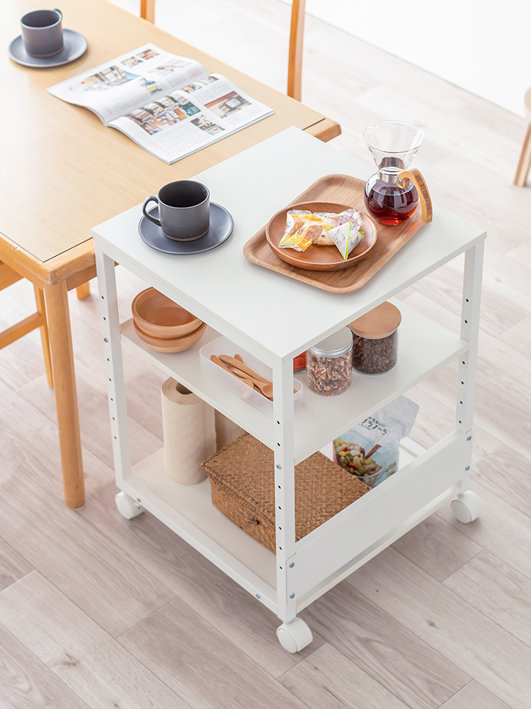 プリンター台（ラック・ワゴン・キャスター・レーザー・インクジェットプリンター・収納・棚・3段・オフィス）EEX-PTS02