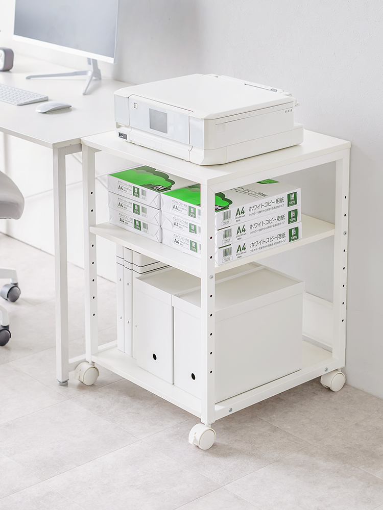 プリンター台（ラック・ワゴン・キャスター・レーザー・インクジェットプリンター・収納・棚・3段・オフィス）EEX-PTS02