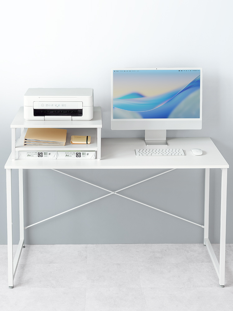プリンター台 卓上 2段 50kg耐荷重 複合機プリンター設置に最適 50×50cm オフィス コンパクト ホワイト