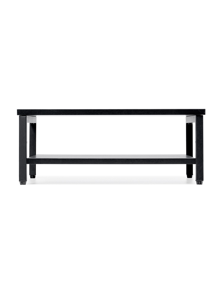 プリンター台 複合機 ラック 卓上 50×40cm 収納 2段 A4用紙収納 省スペース ブラック