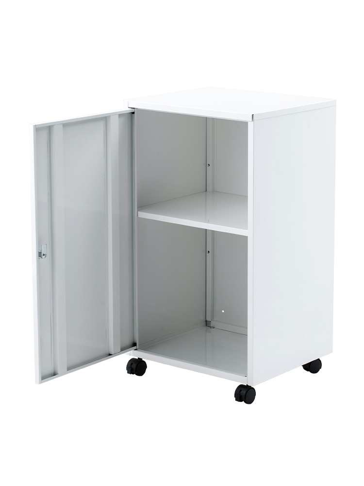 鍵付き2段セキュリティボックス｜A4書類やパソコンを保管、キャスター付きで移動も簡単