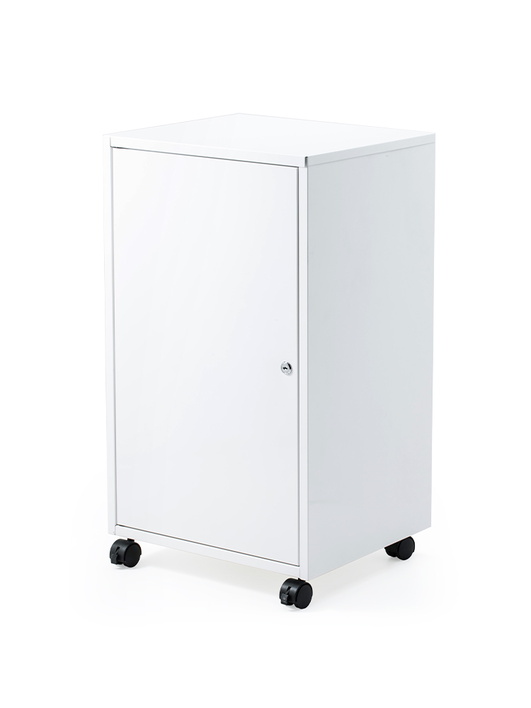 鍵付き2段セキュリティボックス｜A4書類やパソコンを保管、キャスター