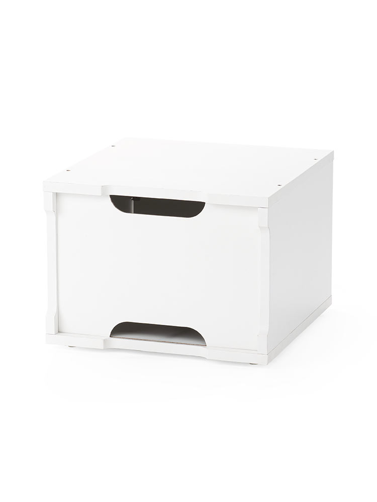 鍵付き木製キューブボックス | 小型セキュリティボックス – プッシュ開閉・ケーブル配線対応